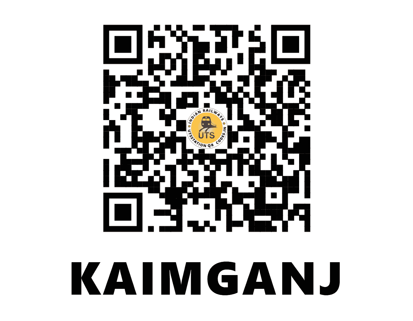 UTS QR Code for KAIMGANJ - KMJ - NE (UTTAR PRADESH)